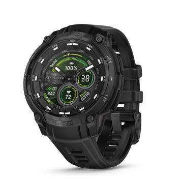 Garmin Instinct Crossover Ø 47 mm AMOLED, Tactical Edition - Black with black silicone band