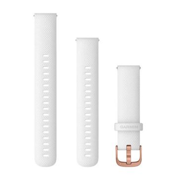 Garmin Hvid, rosaguld hardware rem 18 mm Quick Release