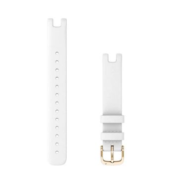 GARMIN Lily Urrem (14 mm)  Hvidt læder, Cream Gold hardware