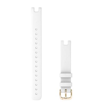 Garmin Lily rem (14 mm)  Hvidt italiensk læder, Cream Gold hardware (Large