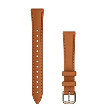 Garmin Tan læder, Cream Gold hardware 14 mm (Lily 2)