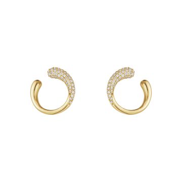 Georg Jensen Mercy ørestikker i guld med brillanter