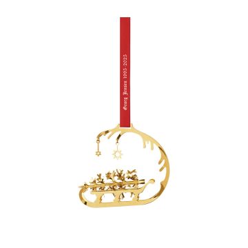 Georg Jensen 2025 Juleuro Slæde i guldfarvet