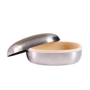 Piet Hein Superelipse smykkeskrin i børstet stål -stor