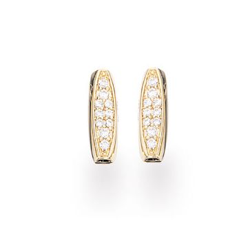 Scrouples øreringe med cubic zirkonia i 8kt guld