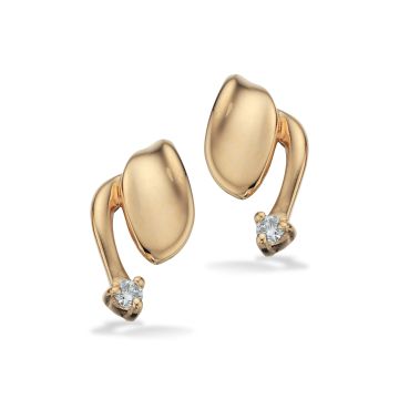Scrouples Øreringe i 14 karat guld med brillanter