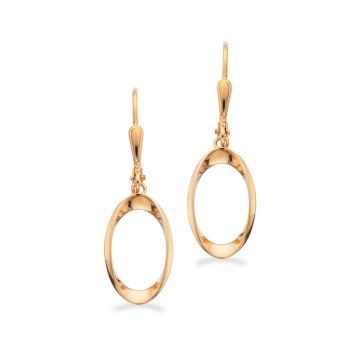 Scrouples ovale øreringe i 8 kt. guld
