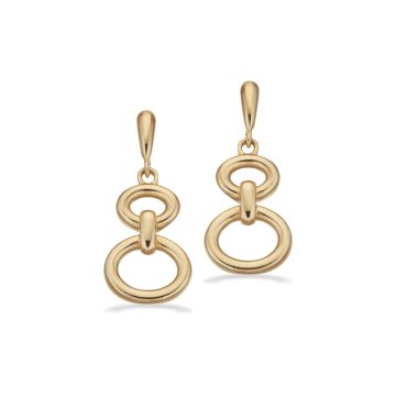 Scrouples øreringe i 8 kt guld med cirkler