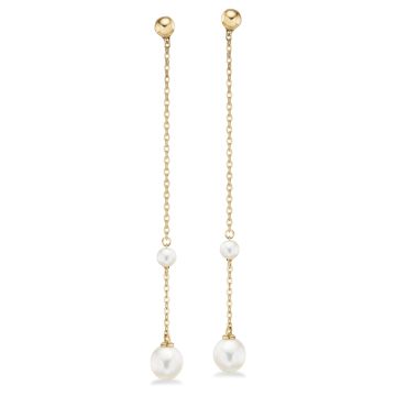 Scrouples øreringe i 8 kt guld med perler