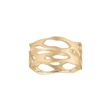Blossom Copenhagen Silhouettes 14kt guld ring blank/silk