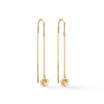 Mads Z Fleur øreringe i 14 kt guld med diamanter