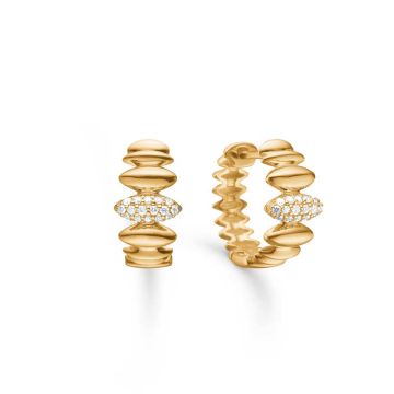 Mads Z Orielle øreringe i 14 karat guld med diamant