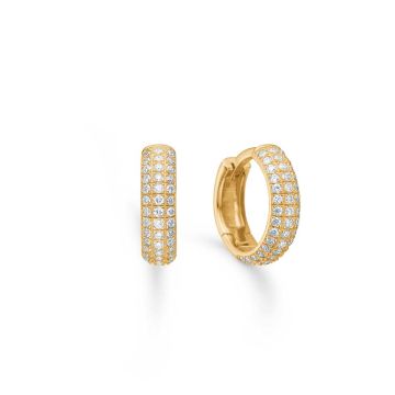 Mads Z Lunette øreringe i 14 karat guld med diamant