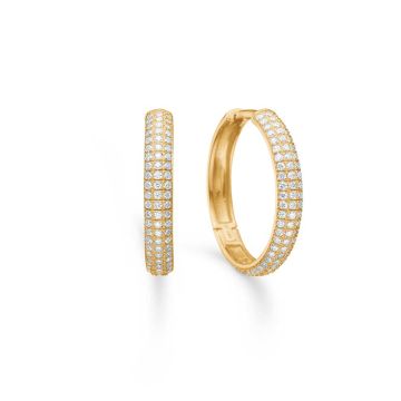 Mads Z Lunette øreringe i 14 karat guld med diamant