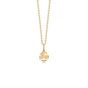 Mads Z Fleur vedhæng i 14 karat guld med diamant - uden kæde