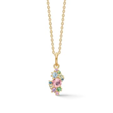 Mads Z Little Princess vedhæng i 14 kt guld med pink turmalin