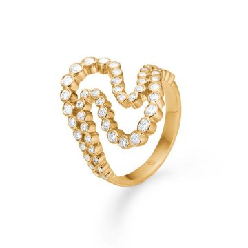 Mads Z Mira ring i 14 kt guld med diamanter