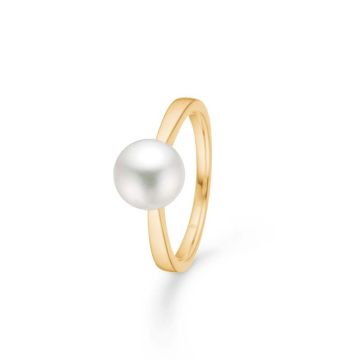 Mads Z Crown Pearl 14 kt. guld ring med perle