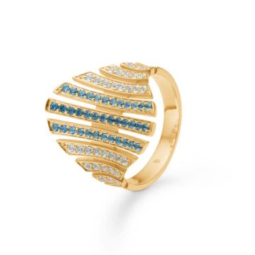 Mads Z Skylight ring i 14 karat guld med topas