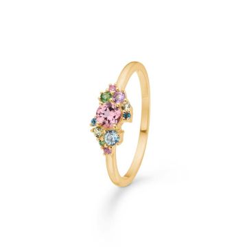 Mads Z Little Princess ring i 14 kt guld med pink turmalin