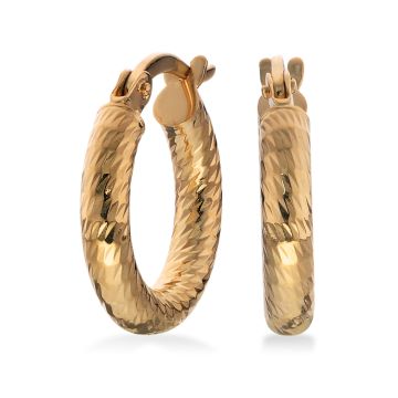 Scrouples øreringe i forgyldt - Ø18 mm