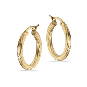 Scrouples øreringe i forgyldt - Ø 20 mm