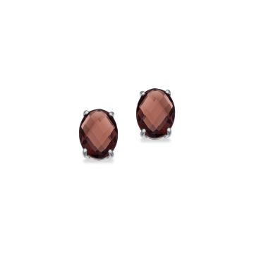 Scrouples øreringe i sølv med bordeaux krystal