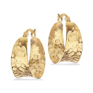 Scrouples rustikke øreringe i forgyldt