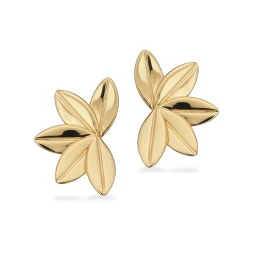 Scrouples øreringe i forgyldt med blade