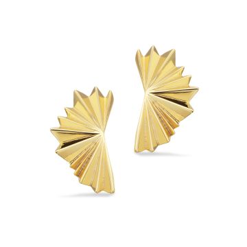 Scrouples Plissé øreringe i forgyldt