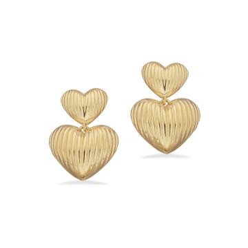 Scrouples hjerte øreringe i forgyldt