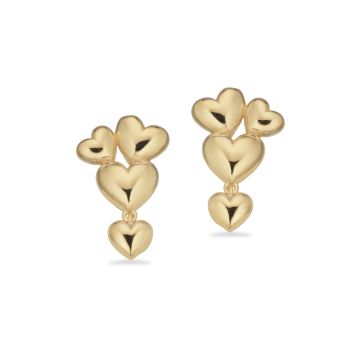 Scrouples hjerte øreringe i forgyldt