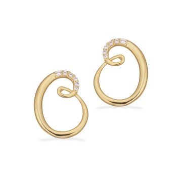 Scrouples øreringe i forgyldt med zirkonia