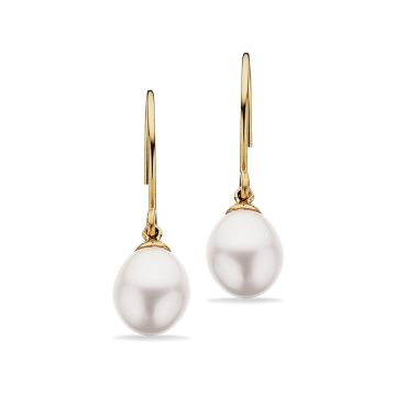 Scrouples øreringe i 8 kt med perle