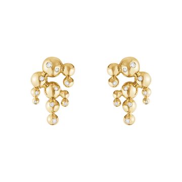 Georg Jensen Moonlight Grapes chandelier øreringe 1551J i 18 kt. guld 0.13 ct