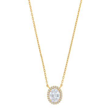 Joanli Nor MilleNor halskæde i forgyldt med kubisk zirkon