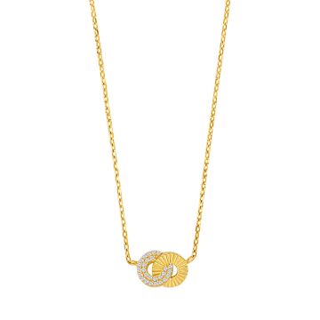 Joanli Nor NinaNor halskæde i forgyldt med zirkon