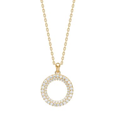 Joanli Nor PaulaNor halskæde i forgyldt med cubic zirkonia