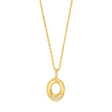 Joanli Nor OlgaNor halskæde i guldbelagt med zirkon