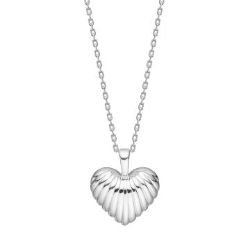 Nordahl Jewellery Breeze52 halskæde i sølv med hjerte