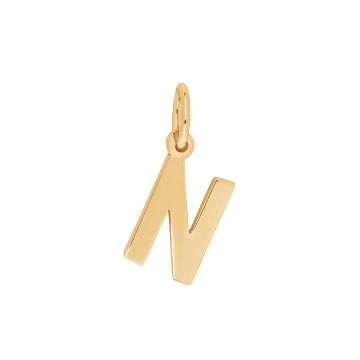 Siersbøl 14kt. guldvedhæng bogstav - N