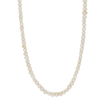 Siersbøl ferskvandsperlekæde forgyldt lås. Perle Ø4mm