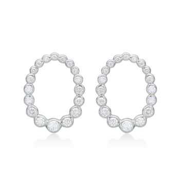 Mads Z Auroras Kiss øreringe i sølv med hvid topas