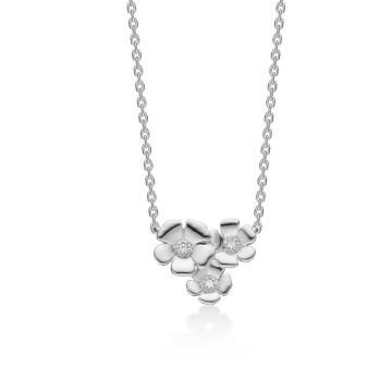 Mads Z Fleur halskæde i sølv med hvid topas