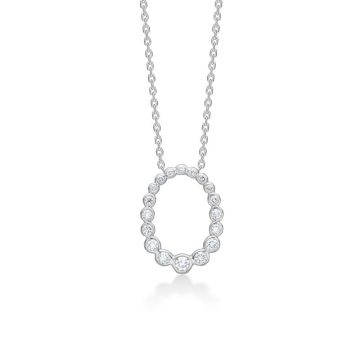 Mads Z Auroras Kiss halskæde i sølv med hvid topas