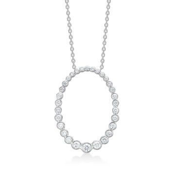 Mads Z Auroras Kiss halskæde i sølv med hvid topas