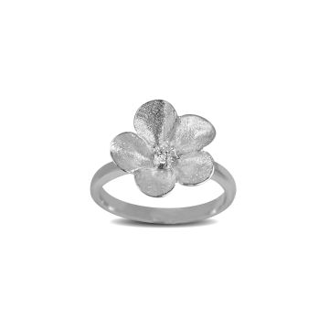 Blossom Copenhagen Love and Joy blomsterring i sølv med zirkonia