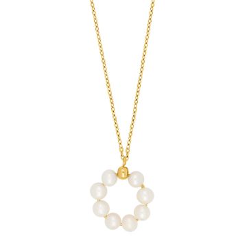 Siersbøl vedhæng i 8 karat guld. Inkl. forgyldt halskæde