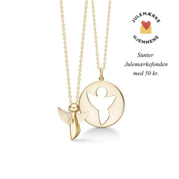 Mads Z Me and My Angel i forgyldt, 2 halskæder og 2 engle vedhæng