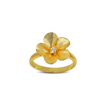 Blossom Copenhagen Love and Joy blomsterring i guldbelagt 